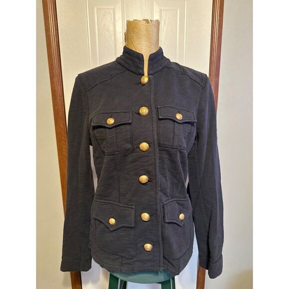 Tommy Hilfiger Navy & Gold Military Cut Jacket Size Medium - Picture 1 of 16